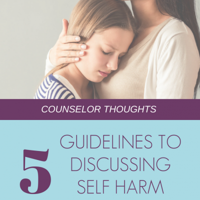 Self harm is an issue that continues to haunt middle and high school children and their families. As a counselor who has been treating adolescents who self harm for almost two decades, I have a strong desire to equip parents to discuss this topic with their children before they learn about it from their peers.